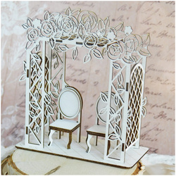 Tekturka pergola 3d z krzesłami - Kreatywna Pracownia