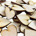 Drewniane serduszka do Decoupage 2cm - 50 sztuk