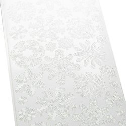 Naklejka ozdobna - Śnieżynki - biała - 2662B