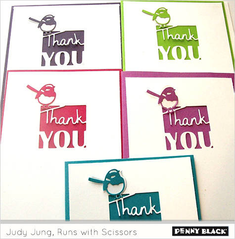 Wykrojnik - Penny Black - Thank You Squares - okienka ażury