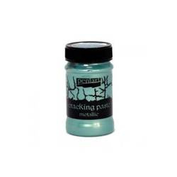 Pasta pękająca - cracking paste metallic - srebrzysty turkus / silver turquoise 100ml - Pentart