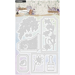 Wykrojnik do papieru - StudioLight - Dream Elements kwiaty tag kieszonka