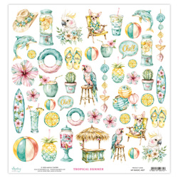 Papier z elementami do scrapbookingu 30x30 - Mintay - Tropical Summer