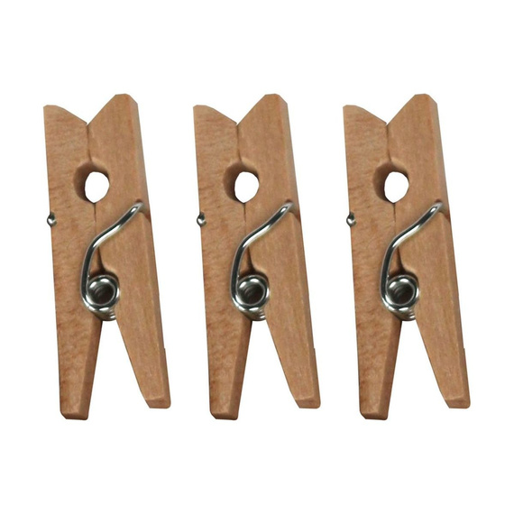 Spinacze, klamerki drewniane dekoracyjne 30 mm - 25 szt.