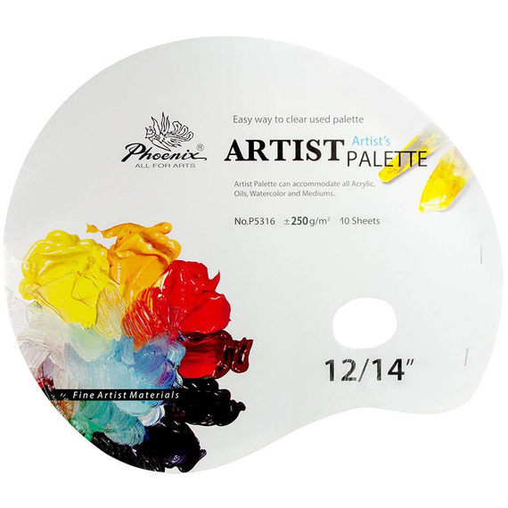 Paletki malarskie jednorazowe papierowe 250 g/m² - 12/14" - 10 arkuszy