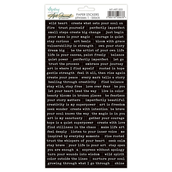 Naklejki - Mintay - Art Journal - Phrases 1 - czarne