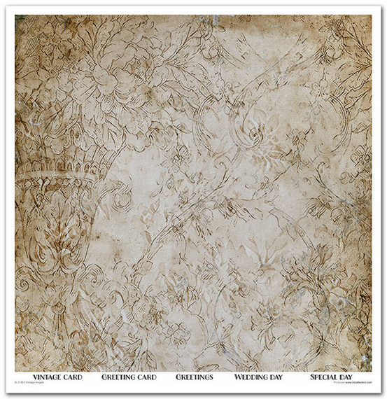 Zestaw papierów do scrapbookingu 30x30 - Itd Collection - Vintage Angels nuty, pismo, anioły, vintage