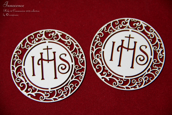 Tekturka Hostia duża 01 Innocence 2szt - Scrapiniec