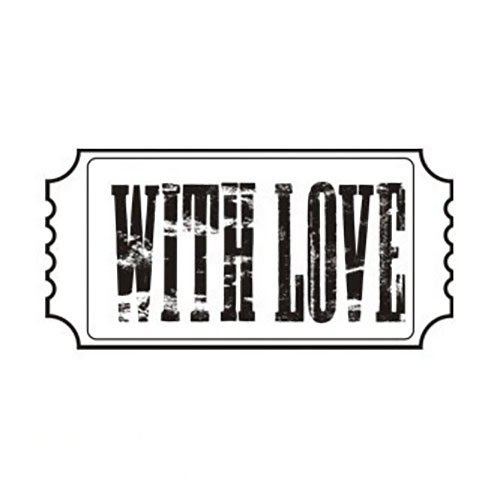 Stempel - Etykieta "with love" - Agateria, 7820252