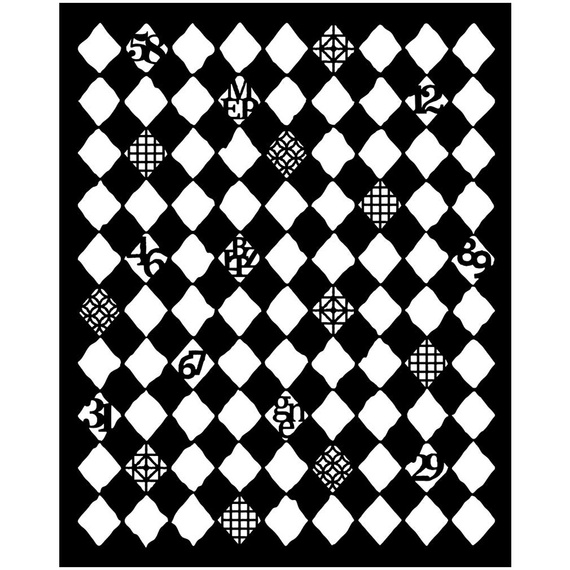 Szablon mix media 3D 20x25cm - Furry Friends tło romby - Stamperia