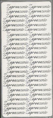 Naklejka ozdobna Zaproszenie srebrna