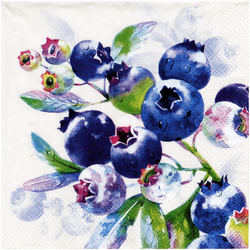 Serwetka do decoupage 33x33cm - Blueberry Fruits borówka