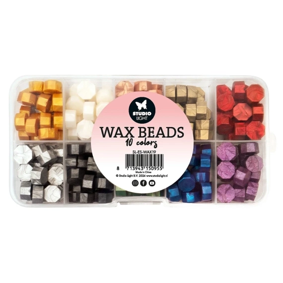 Wax beads Metallic - Studio Light - zestaw wosków