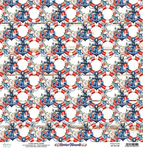 Papier do scrapbookingu 30x30 - Mintay - Riviera Moments 05