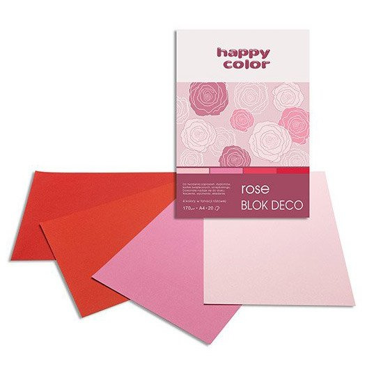 Blok Deco Rose A4 170g 20ark - kolory różowe