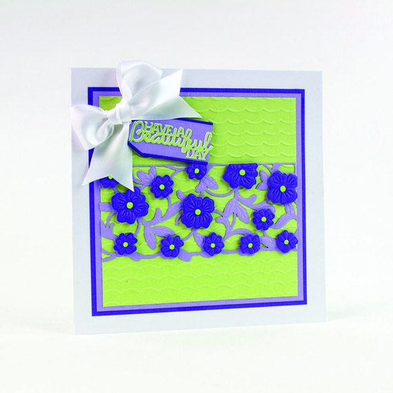 Wykrojnik + folder do embossingu - Tonic Studios - Flowering Waves fale kwiaty