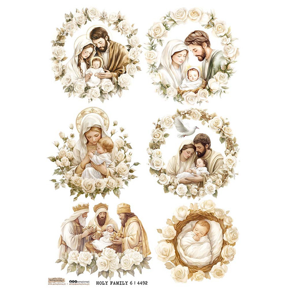 Papier ryżowy A4 - Scraplove - Holy Family 6 - Święta Rodzina 6