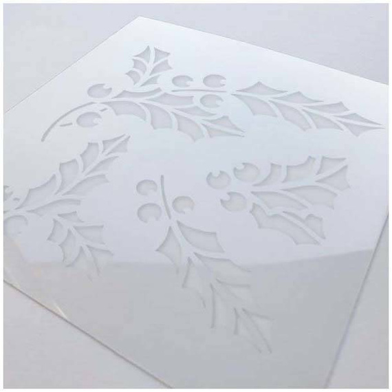 Maska / szablon 16x16cm - Ostrokrzew