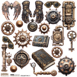 Naklejki papierowe - ScrapLove - Steampunk 6