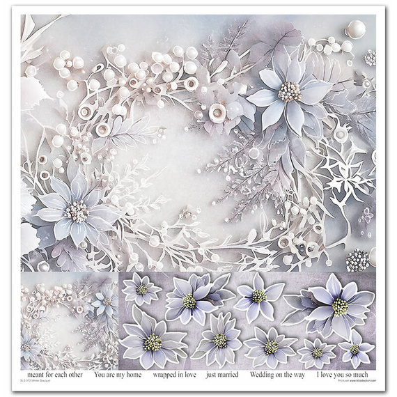 Zestaw papierów do scrapbookingu 30x30 - Itd Collection - Winter Bouquet