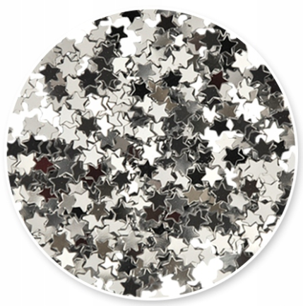 Gwiazdki konfetti 14 g srebrne