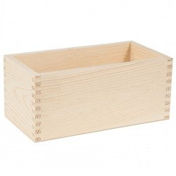 Drewniany pojemnik prostokątny - osłonka, skrzynka, baza do decoupage 23,5 × 10,5 × 12,5 cm