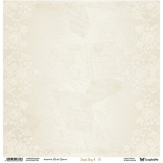 Papier do scrapbookingu 30x30 - ScrapAndMe - Simple Story 4 05/06