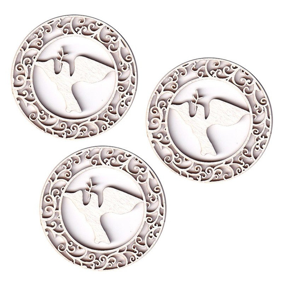 Tekturka Chrzest gołąb mały 02 Innocence 3szt - Scrapiniec