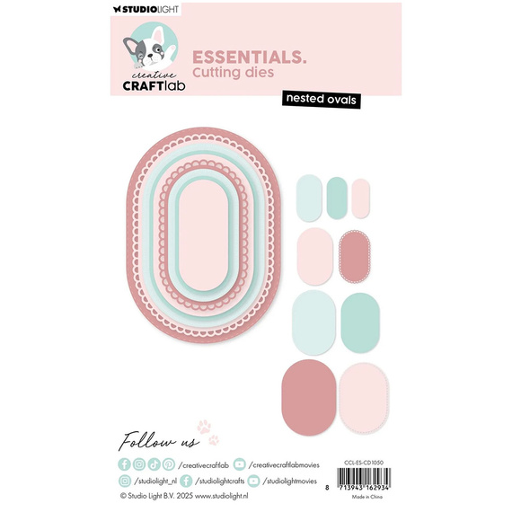 Wykrojnik do papieru - StudioLight - Nested Ovals ramki owalne