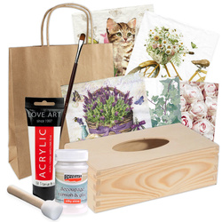 Zestaw do decoupage z chustecznikiem