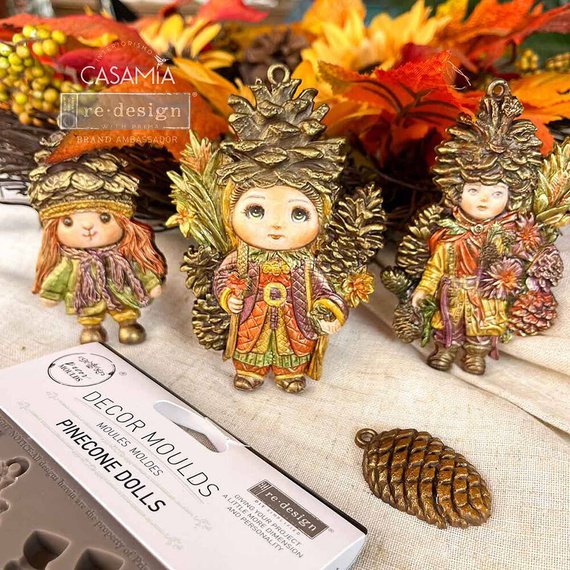 Foremka silikonowa - Prima - Pinecone dolls ludziki z szyszek