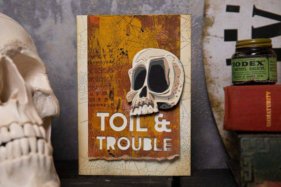 Wykrojnik Sizzix Thinlits - Spencer Colorize by Tim Holtz czaszka