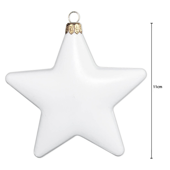 Gwiazdka plastikowa 11cm - baza bombki