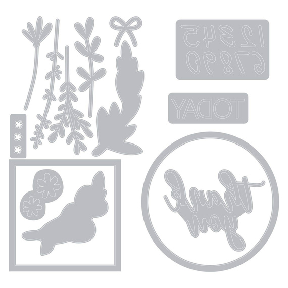 Wykrojnik Sizzix Framelits + stemple - Time Out