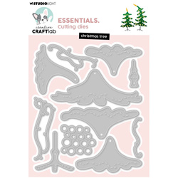 Wykrojnik do papieru - StudioLight - Christmas tree choinka ze  światełkami