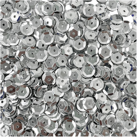 Cekiny metaliczne Aliga 8mm 10g srebrne