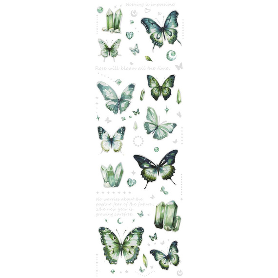 Naklejki foliowe - Zielone motylki