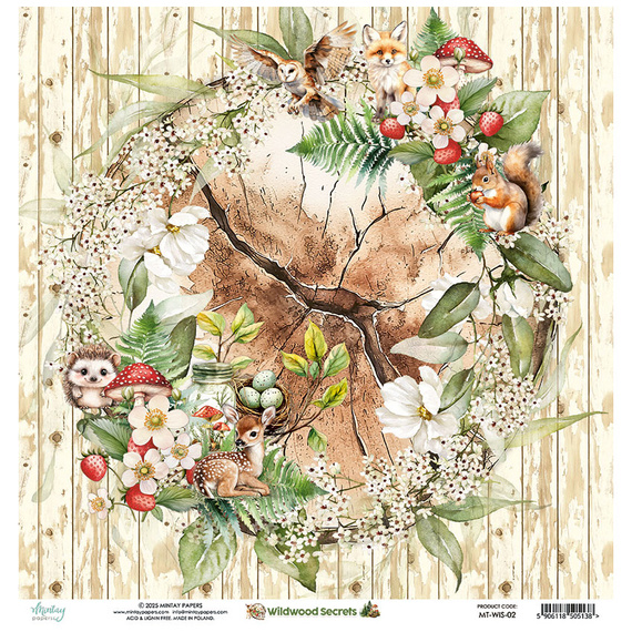 Papier do scrapbookingu 30x30 - Mintay - Wildwood Secrets 02