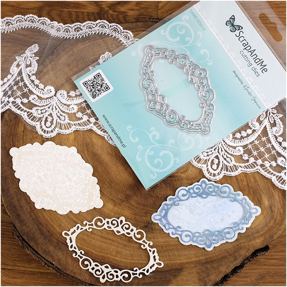 Wykrojnik do papieru - Scrapandme - Ramka owalna