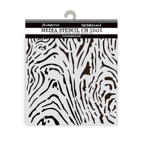 Szablon 3D 12x12cm Hidden Grove wzór drewna - Stamperia