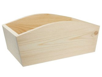 Drewniany pojemnik - osłonka, organizer, baza do dekoracji 24,5 × 16 × 11,5 cm