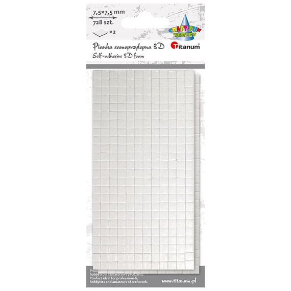 Kostka dystansowa 3D 7,5x7,5mm grub. 3mm