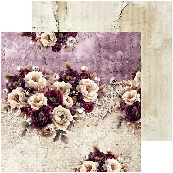Zestaw papierów do scrapbookingu 20x20 - Craft o'clock - Plum & Caramel mix