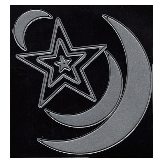 Wykrojnik - Memory Box - Over the Moon And Stars księżyc i gwiazdy