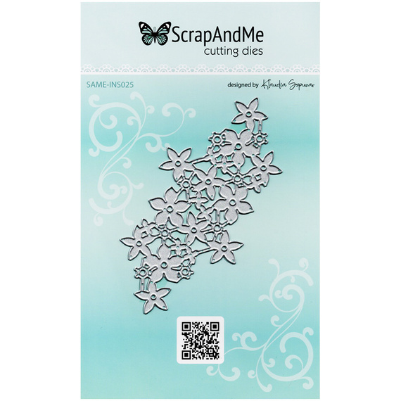 Wykrojnik do papieru - Scrapandme - tło kwiatowe