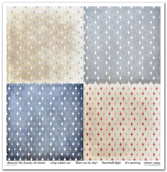 Zestaw papierów do scrapbookingu 30x30 - Itd Collection - Winter Fun