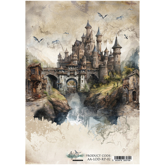 Papier ryżowy do decoupage A4 - Art of Alchemy - The Legends of the Dragons