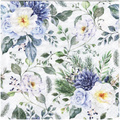 Zestaw kwiatowych serwetek do decoupage 33x33cm - 10szt