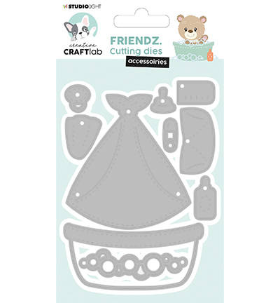 Wykrojnik - StudioLight - Bear Accessories Friendz nr 156 akcesoria do misia