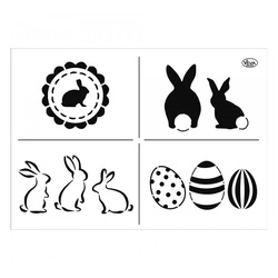 Maska  / szablon króliczki pisanki Wielkanoc